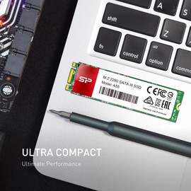 Silicon Power A55 256GB M.2 2280 SATA III SSD, 3D NAND with SLC Cache, Up to 560MB/s, Internal Solid State Drive for Desktop Laptop Computer