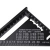 7'' Metric Aluminum Alloy Oxidation Roofing Square Triangle Angle Protractor,Black
