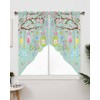 Swag Valances for Windows, Happy Easter Eggs Rod Pocket Thermal