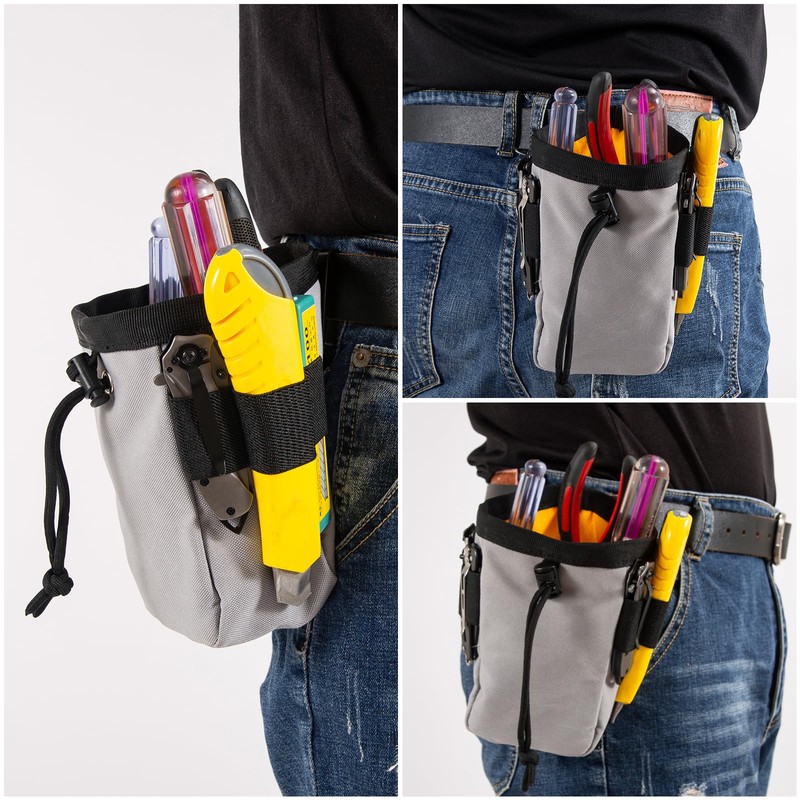Small Utility Bag, Tool Belt Bag, Clip-On Tool Belt Bag