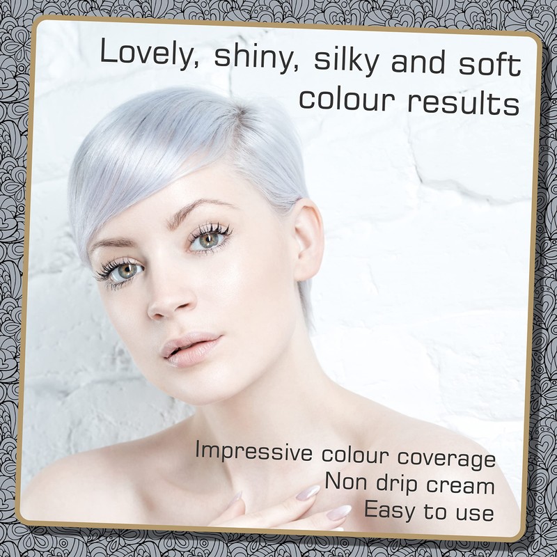 Smart Beauty | Metallic Silver Permanent Hair Dye |Professional Salon
