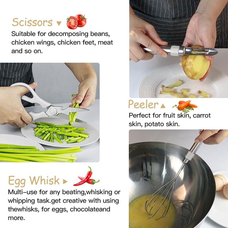 Kitchen Utensil Set-Silicone Cooking Utensils-33 Kitchen Gadgets & Spoons for