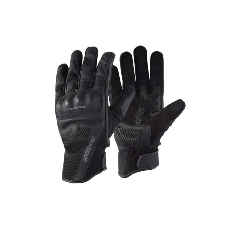 Modeka Sonora Summer Motorcycle Gloves, Black/Black, 10