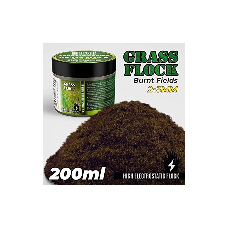 Green Stuff World Static Grass Flock (Burnt Fields 200ml 11149)