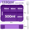WayEee Bento Lunch Box 1330ml Lunch Box Kids Leak-Proof Lunch