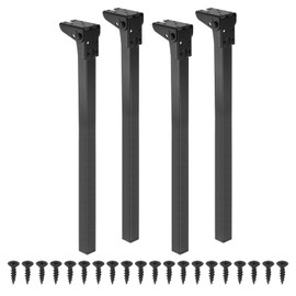 uxcell Folding Table Legs, 4pcs 61cm(24") Metal Foldable Table Furniture Legs Laptop Desk Legs Replacement Legs for Cabinet Sofa Chair Bed