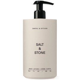 Salt & Stone Body Lotion for Women & Men| Scented Daily Body Lotion | Hydrates, Nourishes & Softens Skin | Restores Dry Skin | Fast-Absorbing | Cruelty-Free & Vegan (450 ml) (Santal & Vetiver)