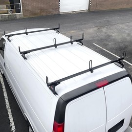 Vantech GFY Heavy Duty 3 Bar Ladder Roof Rack Compatible with: GMC Savana All Year & Trims (Black)