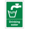 V Safety Drinking Water Sign - 200mm x 300mm -