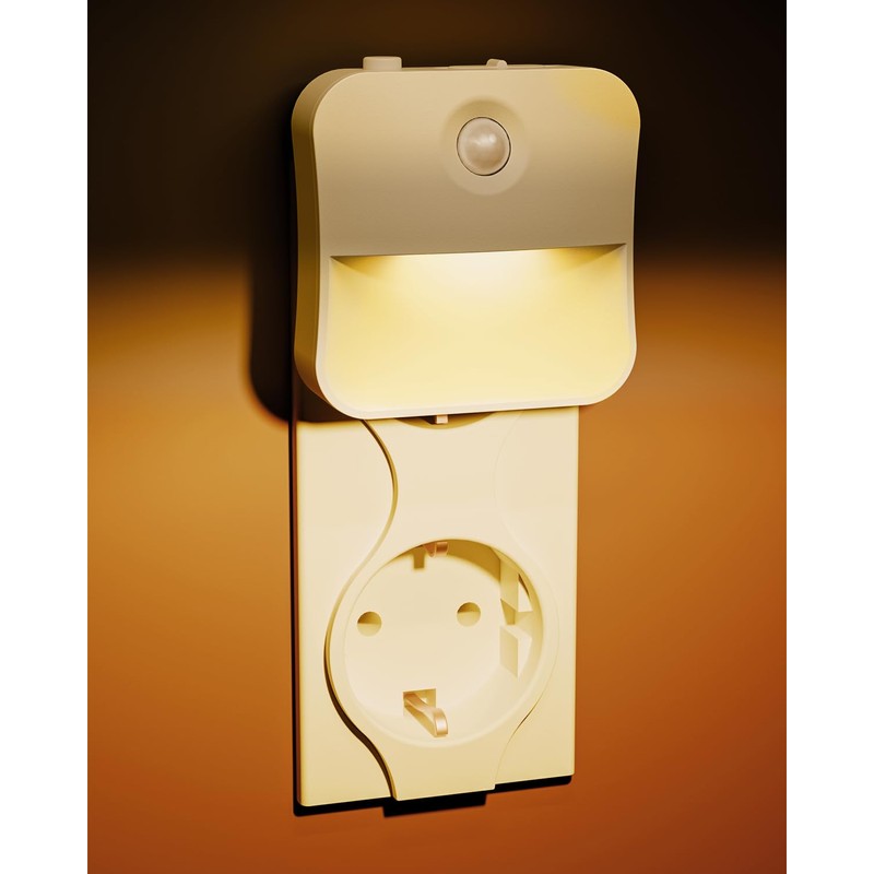 FLOWood Night Light Socket with Twilight Sensor and Motion Sensor,