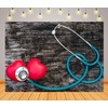 CORFOTO 9x6ft Fabric Doctor Physicians Stethoscope Photo Backdrop Doctors Appreciation
