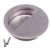 szzijia Silver Stainless Steel Round Recessed Flush Pull Drawer Cabinet