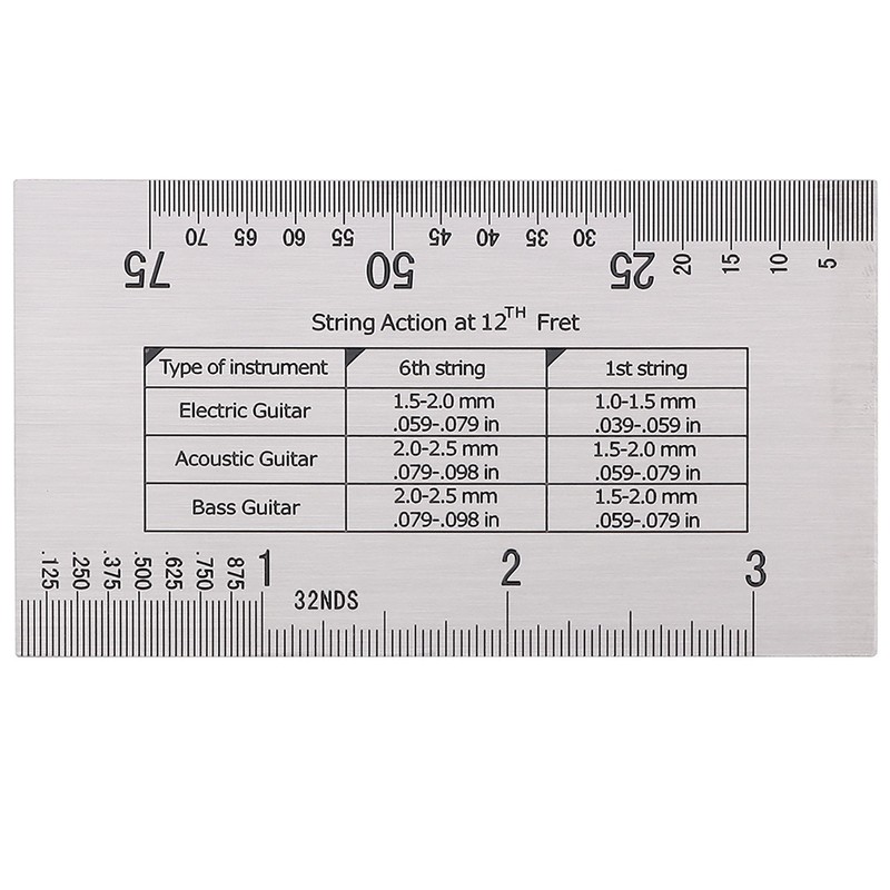 Guitar Tool Set Including Sander Radius Gauge String Action Ruler