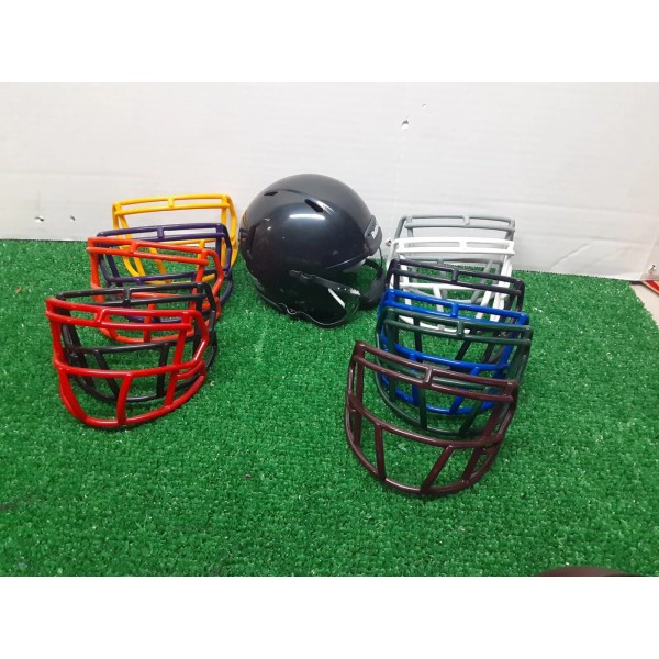 RIDDELL SPEED BLANK MINI HELMET BLACK GLOSS /MASK ASSEMBLED