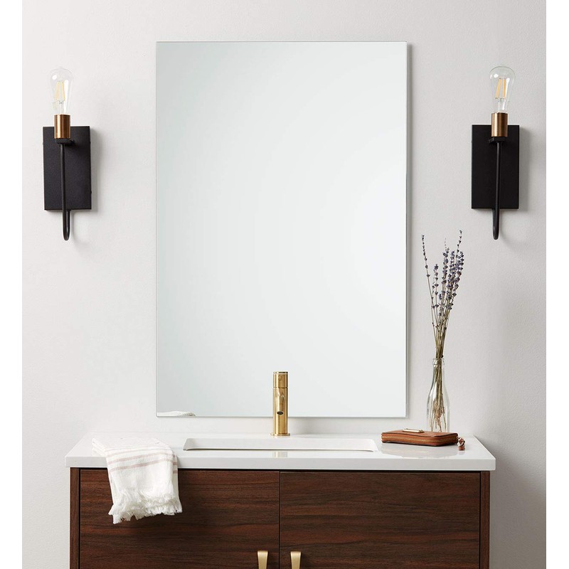Better Bevel 16" x 24" Frameless Rectangle Bathroom Wall Mirror
