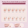 French False Nails Kit - 240Pcs Ombre Square Press on