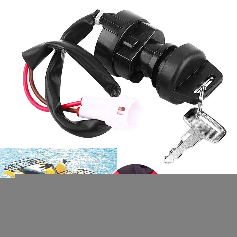 Keenso ATV Ignition Lock, 2 Pin Ignition Key Switch Motorcycle