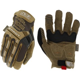 Mechanix Wear: M-Pact Work Gloves with Secure Fit, Work Gloves with Impact Protection and Vibration Absorption, Safety Gloves for Men (Brown, Small)