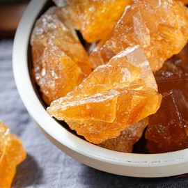SIJIYUNLI- Huangbing Sugar 500g/17.6oz, Medium grained, sugarcane naturally crystallized, crystal like light yellow sweet seasoning sugar, used as rock sugar for Pho, suitable for making dessert soup, or added to coffee and tea