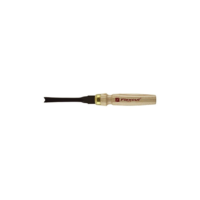 Flexcut Mallet V-Tool, Straight Gouge Chisel, 60 Degrees, 1/2 Inch