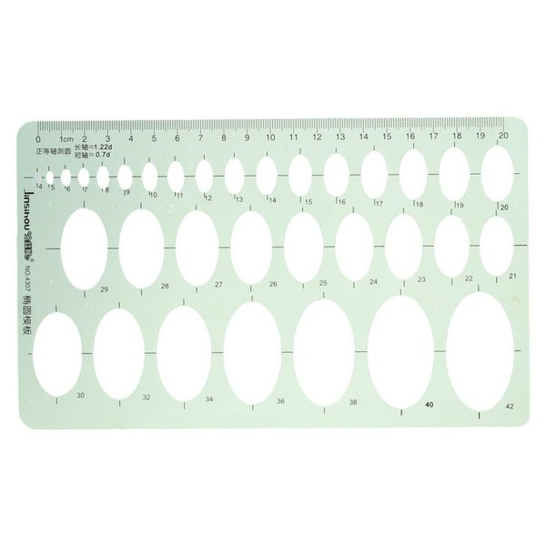 GetCoupon Oval Style Plastic Geometric Drawings Templates Rulers Measuring Ruler