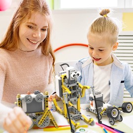 JBBRO 420PCS Power Function Motor Building Blocks Power Set,Includ Instruction Battery Box,Remote Control,M Motor,Master Control,Technic Motor Set MOC Bricks Science Power Function Kit for Kids Adults