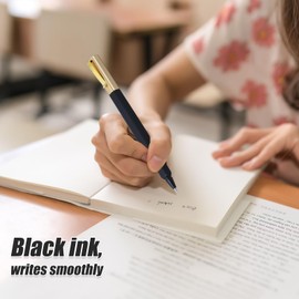 Yuxinrong 36 Pack Cap-Type Gel Pens Black 0.5mm Medium Point Gel Ink Pens Quick Drying Ballpoint Pen Smooth Writing for Office School Supplies