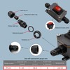 Daohaodeli Inline Cord Switch 12V DC 25A, IP67 Waterproof DPST