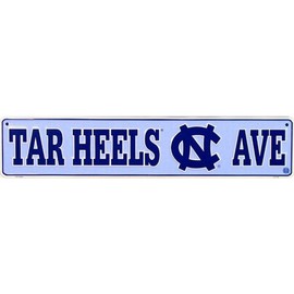 Signs 4 Fun Decorative Street Sign | NC Tar Heels Ave | 24” x 5” | Embossed Aluminum Sign | Made in the USA | SSCTH