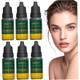 6pcs USMA Jugo de césped Cabello Líquido, Cilia crecimiento nutritivo líquido, esencia de extracto de hierba de usma para cejas de pestañas para el cabello, aceites