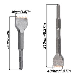2pcs SDS Plus Tuckpointing Mortar Raking Bit, Hexagonal & Square Shank Brick Removing Bit 4 Tips Spade Scraping Chisel for Concrete Tile Masonry