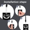 50 Sets VIP Badge Lanyards with Plastic VIP Pass Cards