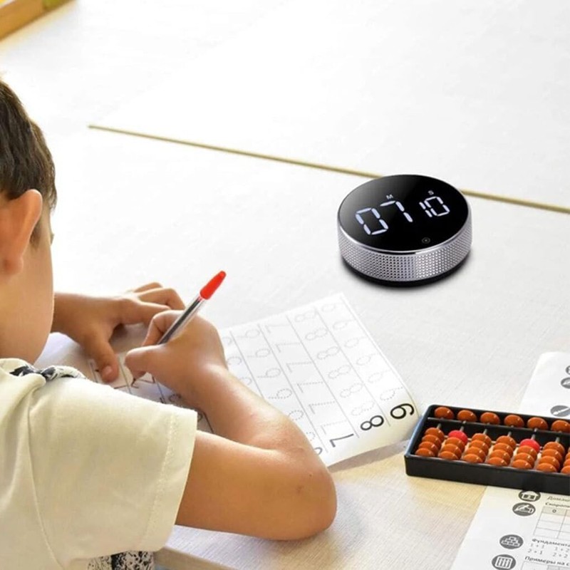 AIXXCUVQ Productivity Timer Clear LED Display Adjustable Alarm Sound is