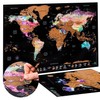 Atlas & Green World Travel Map + Bonus Europe Poster.
