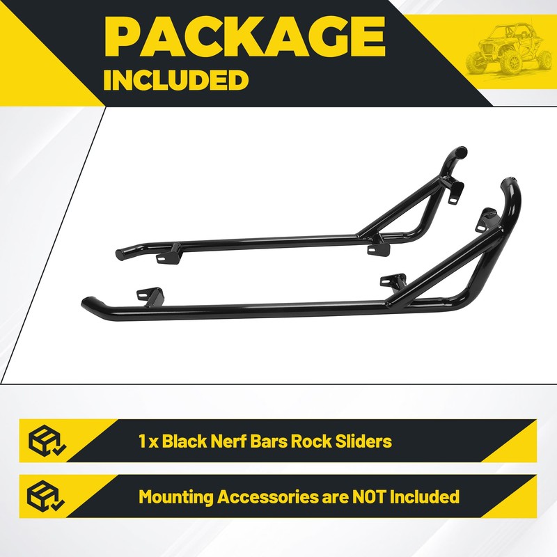 TEBEDI Nerf Bars Rock Sliders Compatible with 2014-2022 Polaris RZR