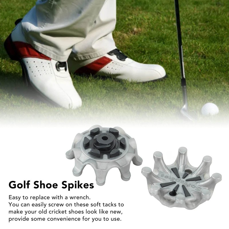 Drfeify 20 Pieces Golf Shoe Spikes Non-Slip Golf Shoe Cleats