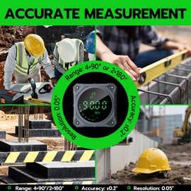 Wigearss Digital LCD Protractor, Inclinometer, Angle Finder with Four-Sided Magnet