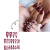 Christmas Fake Nails Medium Almond Press on Nails Xmas Snowflakes