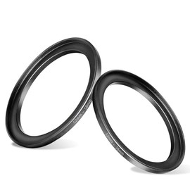 52-58(52mm Lens to 58mm Filter) Step-up Aerometal Camera Lens Filter Adapter Ring，Fire Rock Aviation Aluminum Alloy 52mm-58mm Step Up Ring for Filter, Hood, Lens Converter-2Packs
