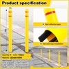 Pangda 4 Pcs Flat Top Bollard Covers Yellow and Red