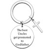 SDOFY Godfather Gifts Best Uncles Godfather Keyring Godfather Christening Gifts