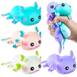 8PCS Axolotl Sensory Fidget Toy Stress Relief Squeeze Axolotl, Cute Axolotl Animal Toys Bulk for Kids Adults Gift Birthday Festival Party Favors