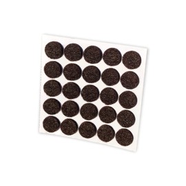 168 Pack Rok Hardware Heavy Duty 3/8" (9.5mm) Diameter Self-Adhesive Felt Pads, Furniture/Cabinet Bumpers, 1/8" (3mm) Height, Round, Brown - ROKFELTP38BRN