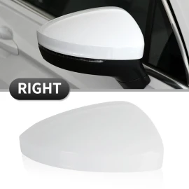 Passenger Right Side Door Wing Mirror Cover Cap White For VW Tiguan 2017-2023