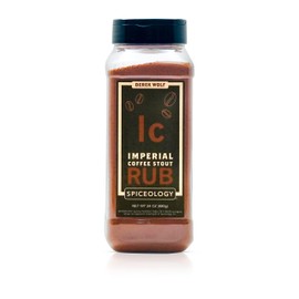 Spiceology - Derek Wolf Imperial Coffee Stout Infused BBQ Rub - Beer-Infused Barbeque Rubs, Spices and Seasonings - Use On: Brisket, Pork, Brownies, and Roasted Nuts - 24 oz