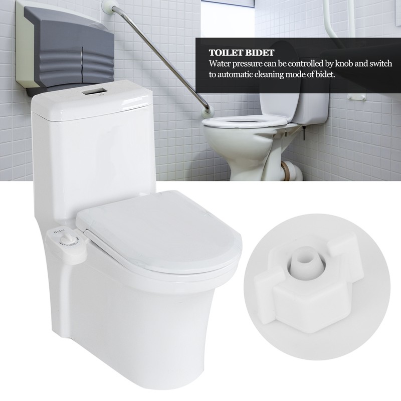 Non‑Electric Mechanical Toilet Bidet Sprayer Self Cleaning with Single Nozzle
