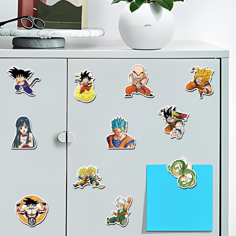 Dragon Ball Fridge Magnets Set - 20 Pcs Mixed Cartoon