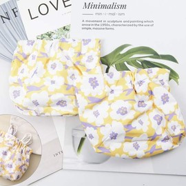 Portable Travel One-Touch Accessory Coin Cosmetic Pouch Flower Yellow 1P Pouch Cosmetic Pouch / 휴대 여행 원터치 소품 동전 화장품 파우치 꽃 노랑1P 파우치 화장품파우치