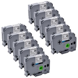 BAALAND 10-Pack Replacement for TZe-231 TZ231 TZe Tz Tape 12mm 0.47" Laminated White Ptouch Label Maker Tape TZ-231 for Brother Label Maker PT-H100 PT-H110 PT-D210 PT-D200 PT-D600 PT-1230PC PT-1280