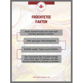 Lerbs & Hagedorn, Fruit Tea Feuerzangenpunch | 250 g (approx. 21 litres) rose hip shells, hibiscus flowers, apple pieces, orange peel